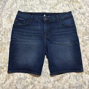 Lee Womens Mid Rise Bermuda Denim Shorts Size 18W